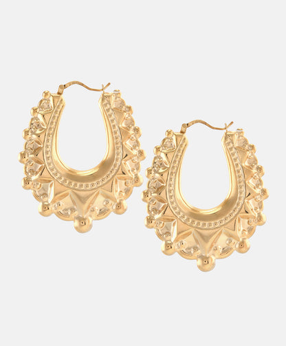 Hoop earrings in 375 (9K) Yellow Gold