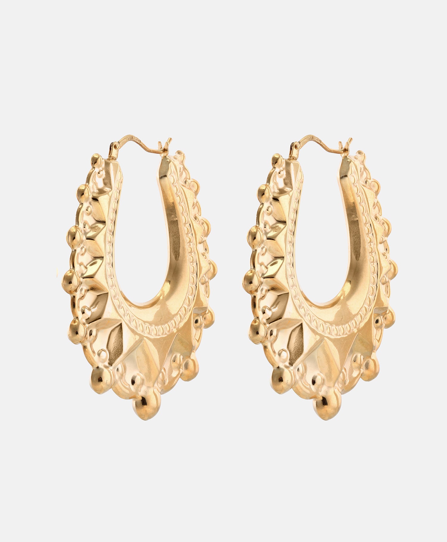 Hoop earrings in 375 (9K) Yellow Gold