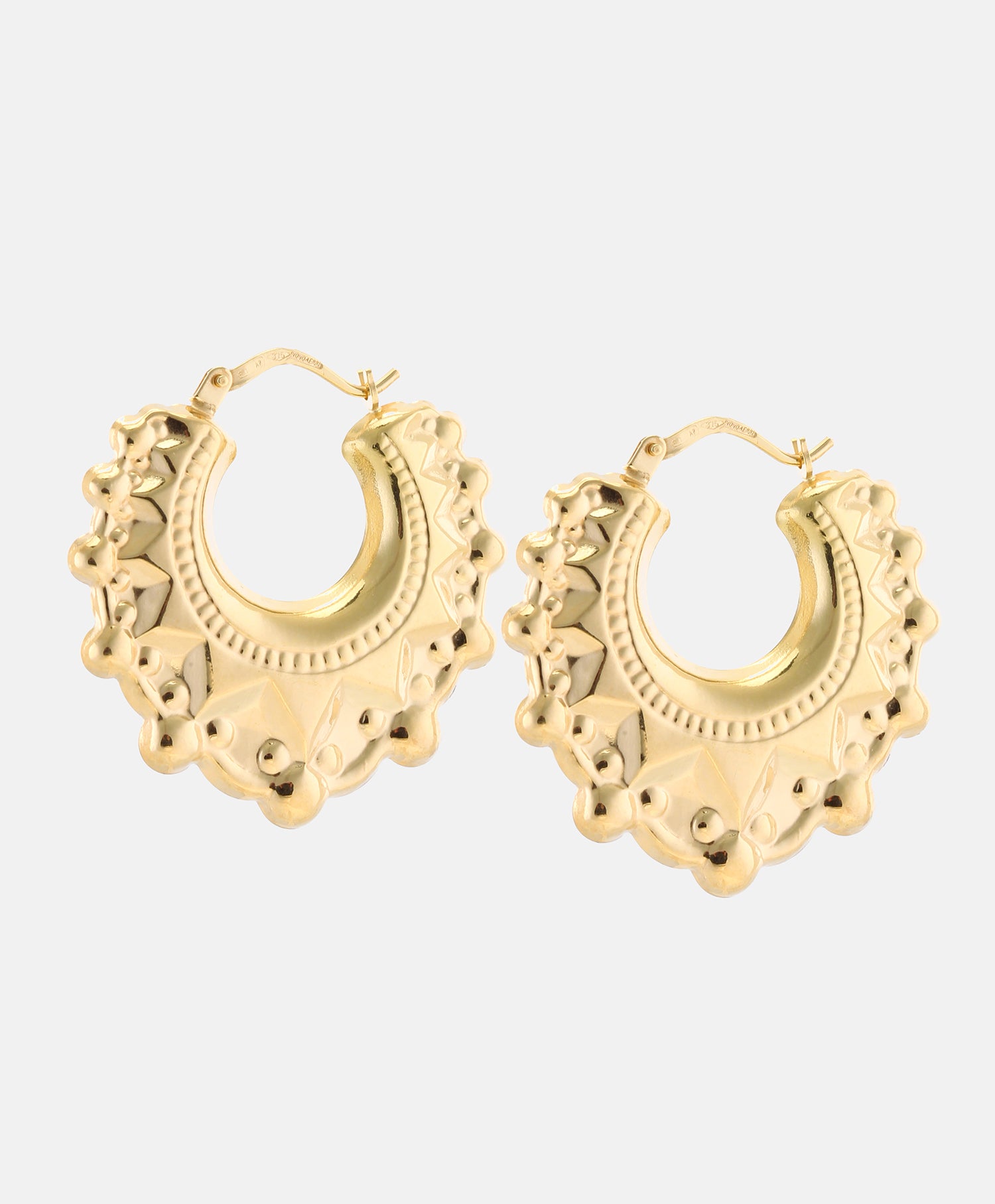 Hoop earrings in 375 (9K) Yellow Gold