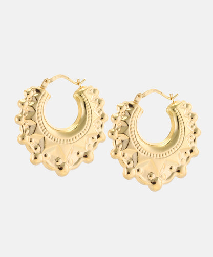 Hoop earrings in 375 (9K) Yellow Gold