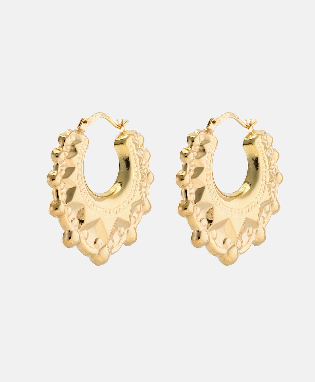Hoop earrings in 375 (9K) Yellow Gold