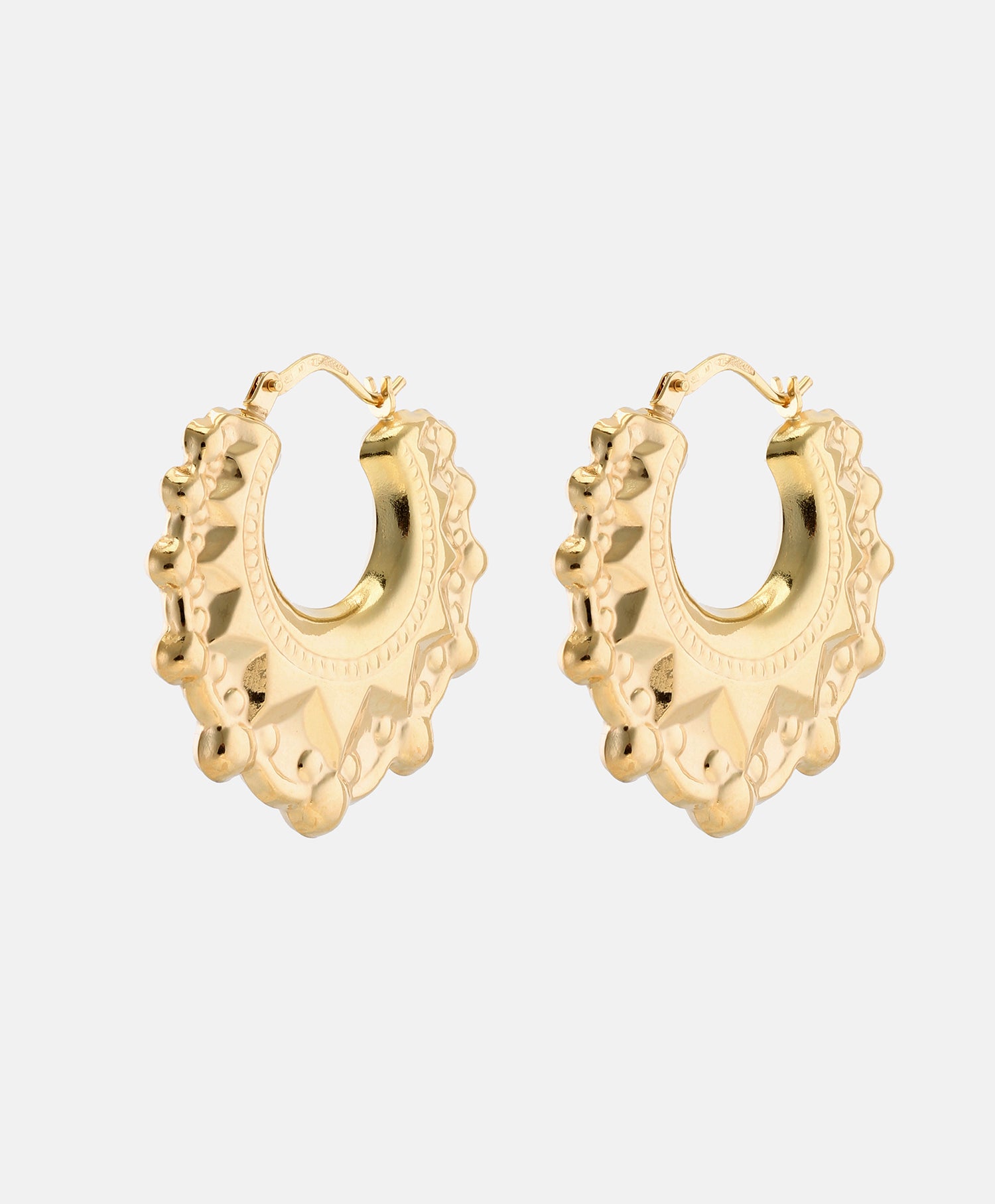 Hoop earrings in 375 (9K) Yellow Gold