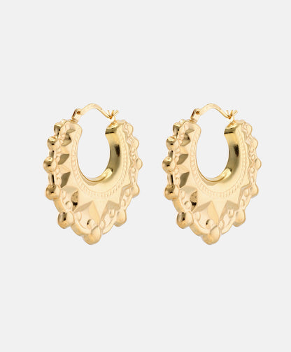 Hoop earrings in 375 (9K) Yellow Gold
