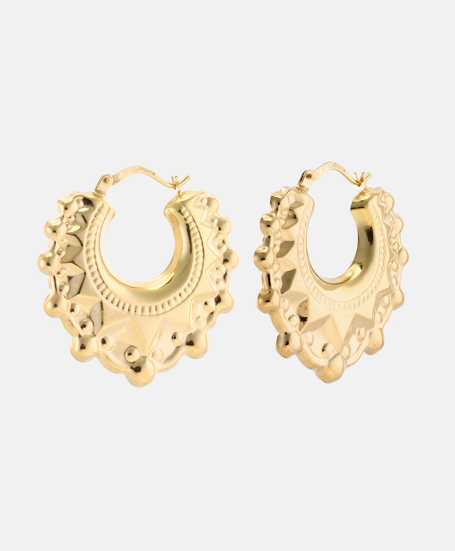 Hoop earrings in 375 (9K) Yellow Gold