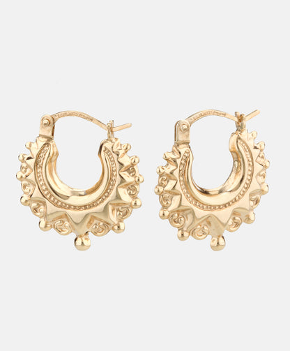 Hoop earrings in 375 (9K) Yellow Gold