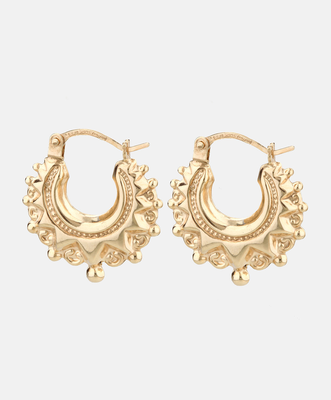 Hoop earrings in 375 (9K) Yellow Gold