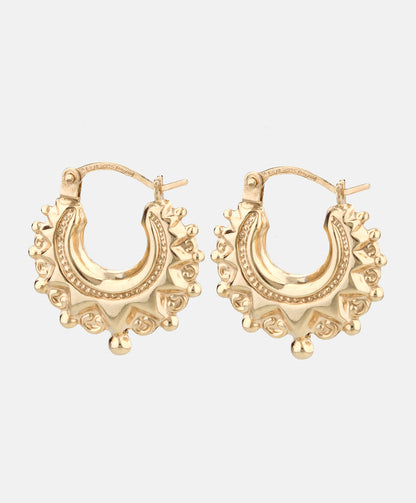 Hoop earrings in 375 (9K) Yellow Gold