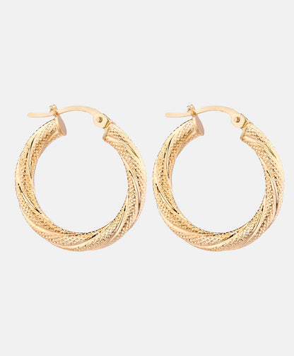 Hoop earrings in 375 (9K) Yellow Gold