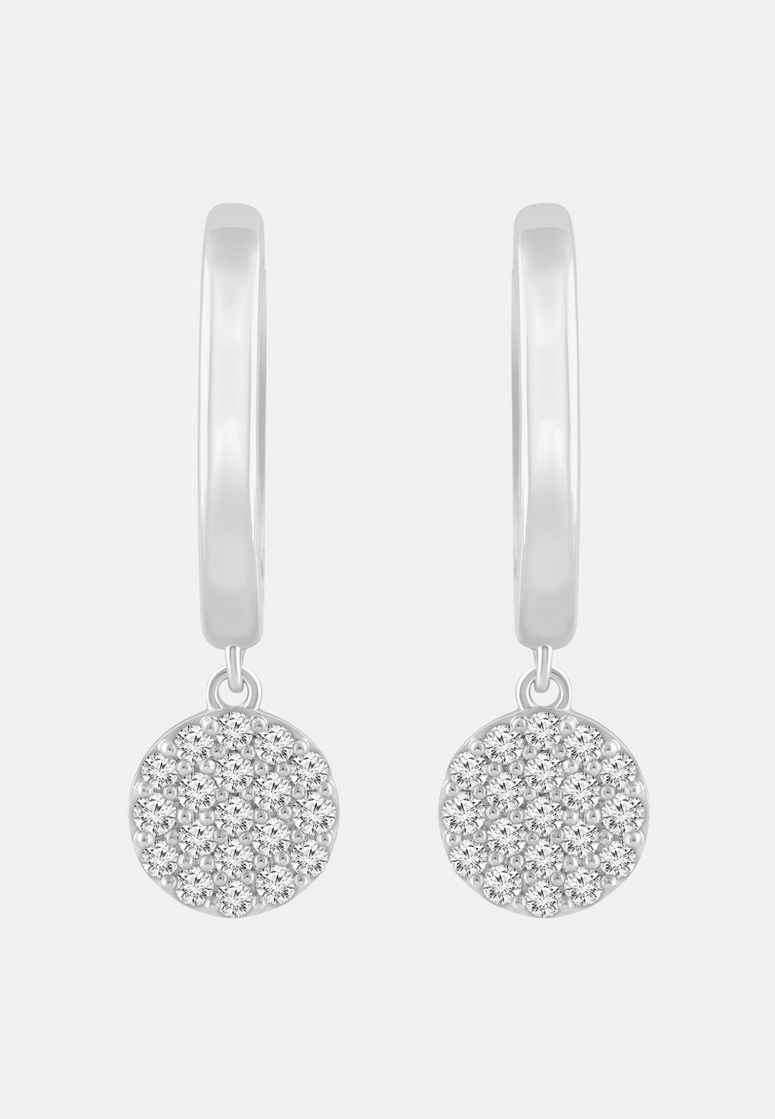 Ohrringe aus 375 Weißgold mit Lab Grown Diamant