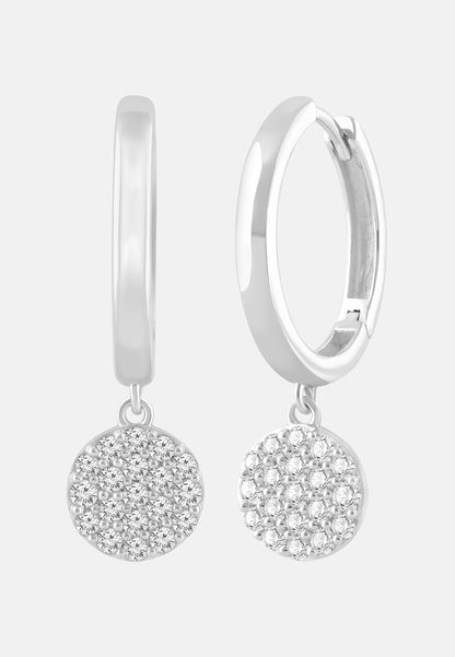 Ohrringe aus 375 Weißgold mit Lab Grown Diamant