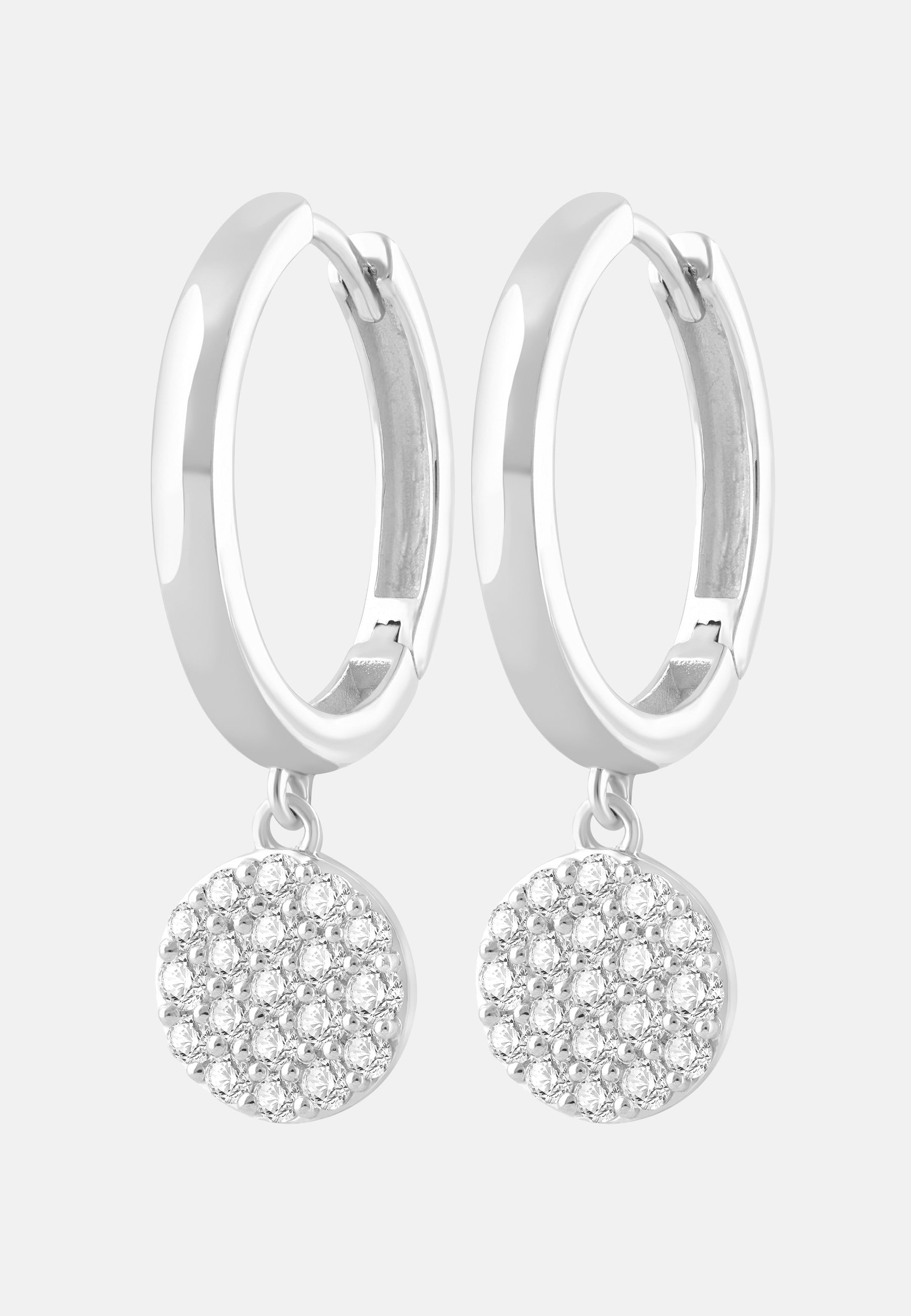 Ohrringe aus 375 Weißgold mit Lab Grown Diamant