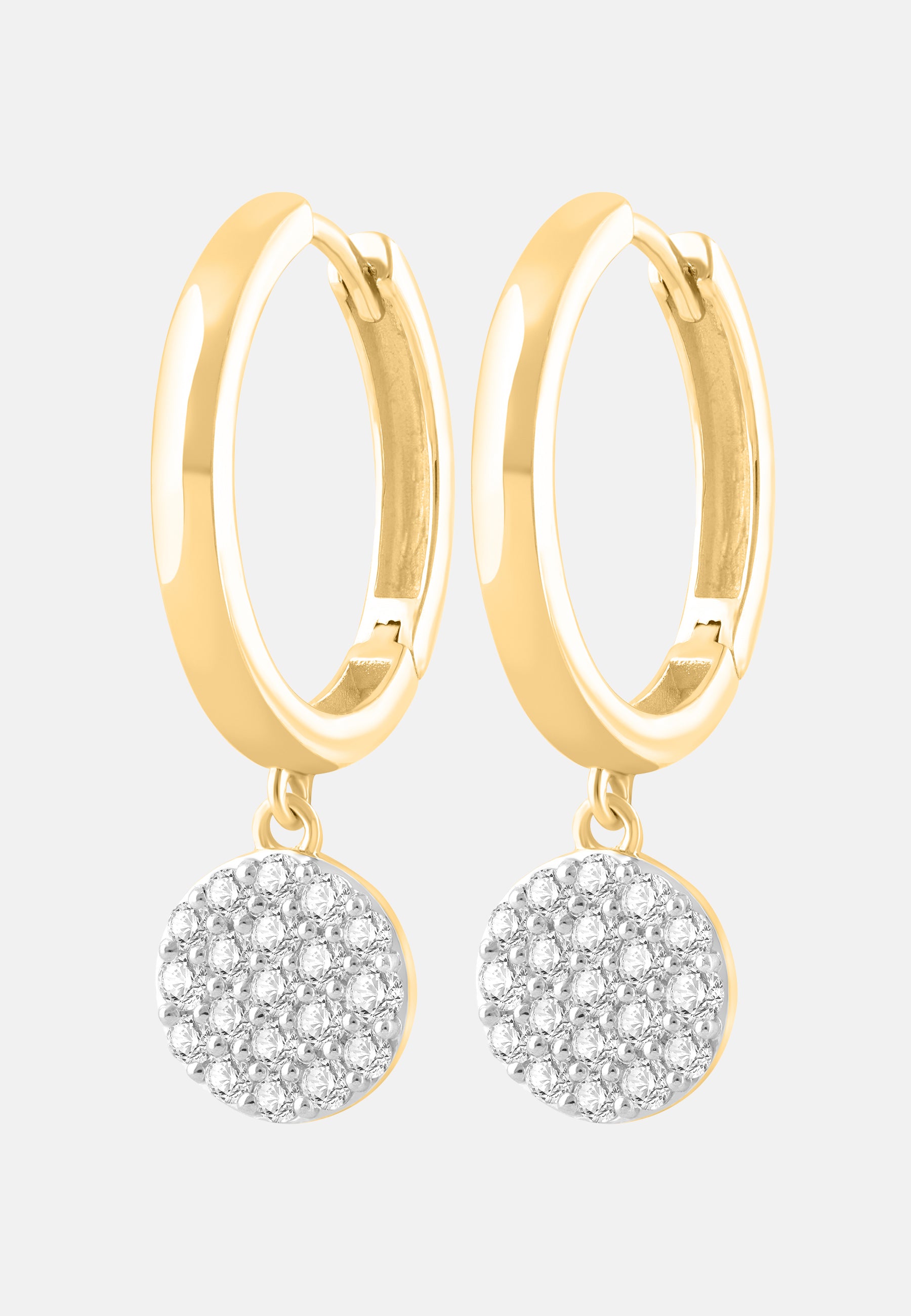 Ohrringe aus 375 Gelbgold mit Lab Grown Diamant
