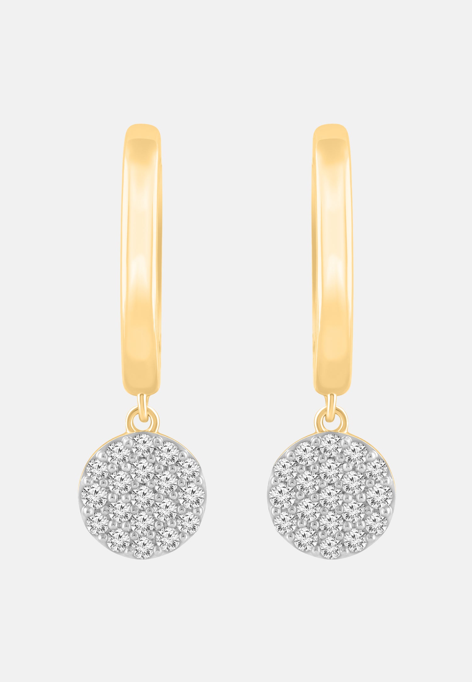Ohrringe aus 375 Gelbgold mit Lab Grown Diamant