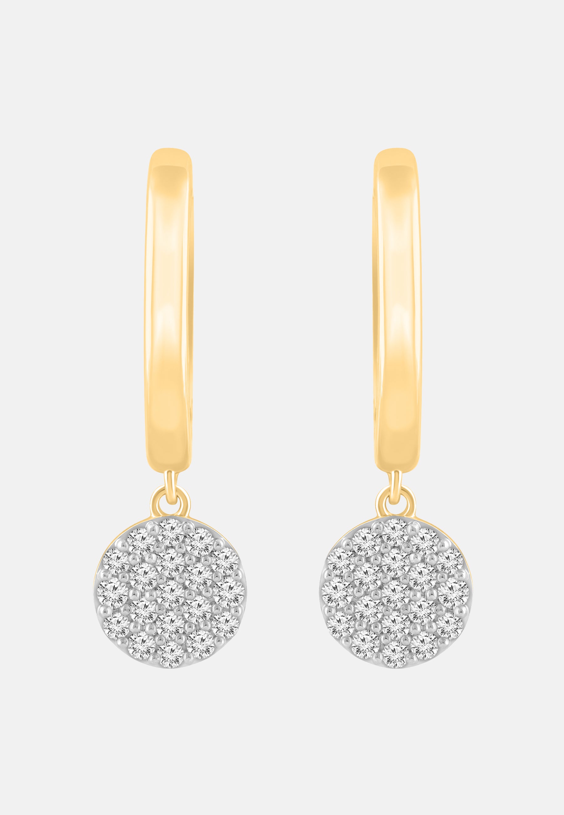 Ohrringe aus 375 Gelbgold mit Lab Grown Diamant