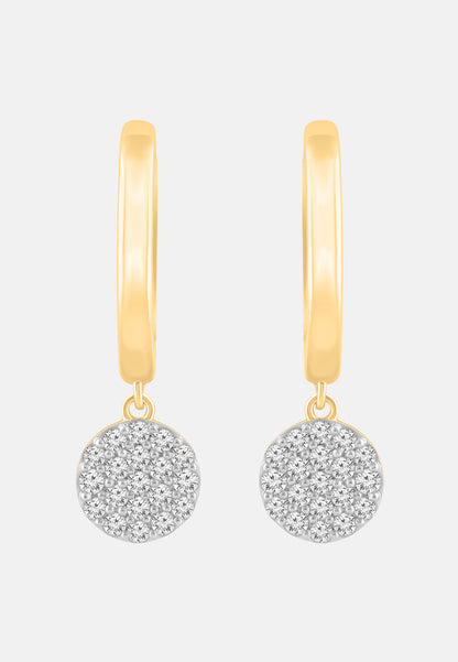 Ohrringe aus 375 Gelbgold mit Lab Grown Diamant