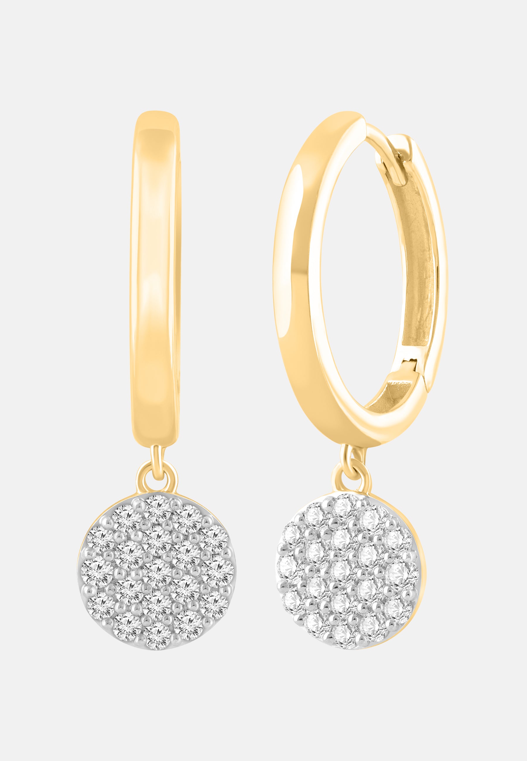 Ohrringe aus 375 Gelbgold mit Lab Grown Diamant