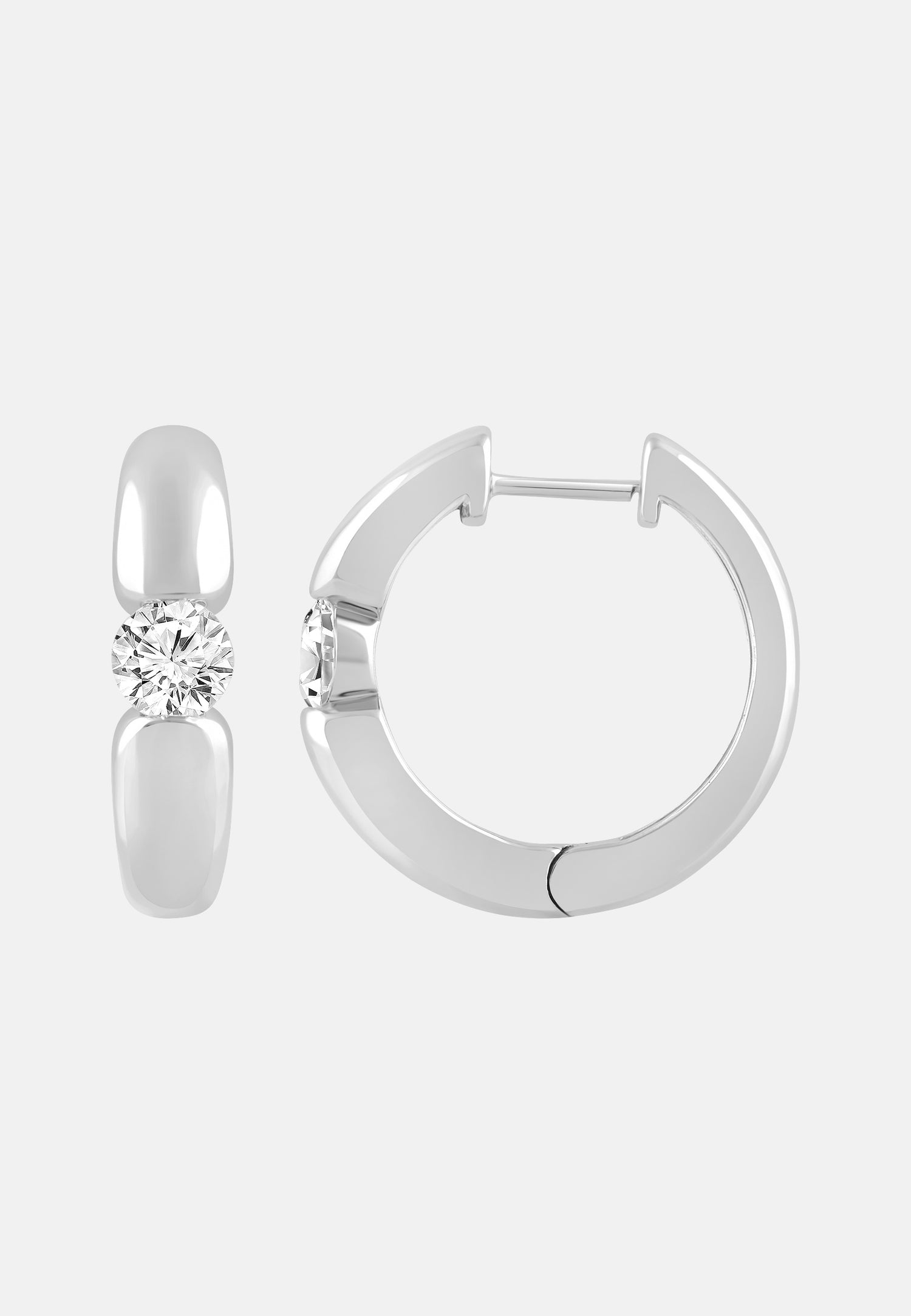 Ohrringe aus 375 Weißgold mit Lab Grown Diamant