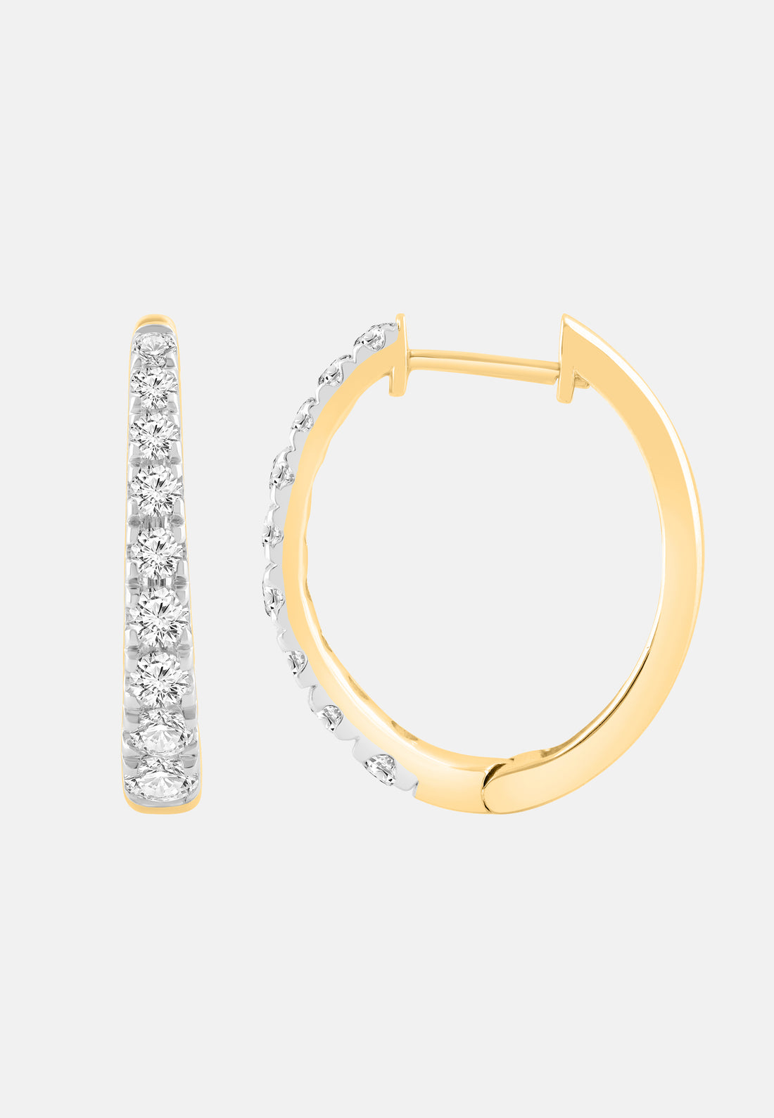 Ohrringe aus 375 Gelbgold mit Lab Grown Diamant
