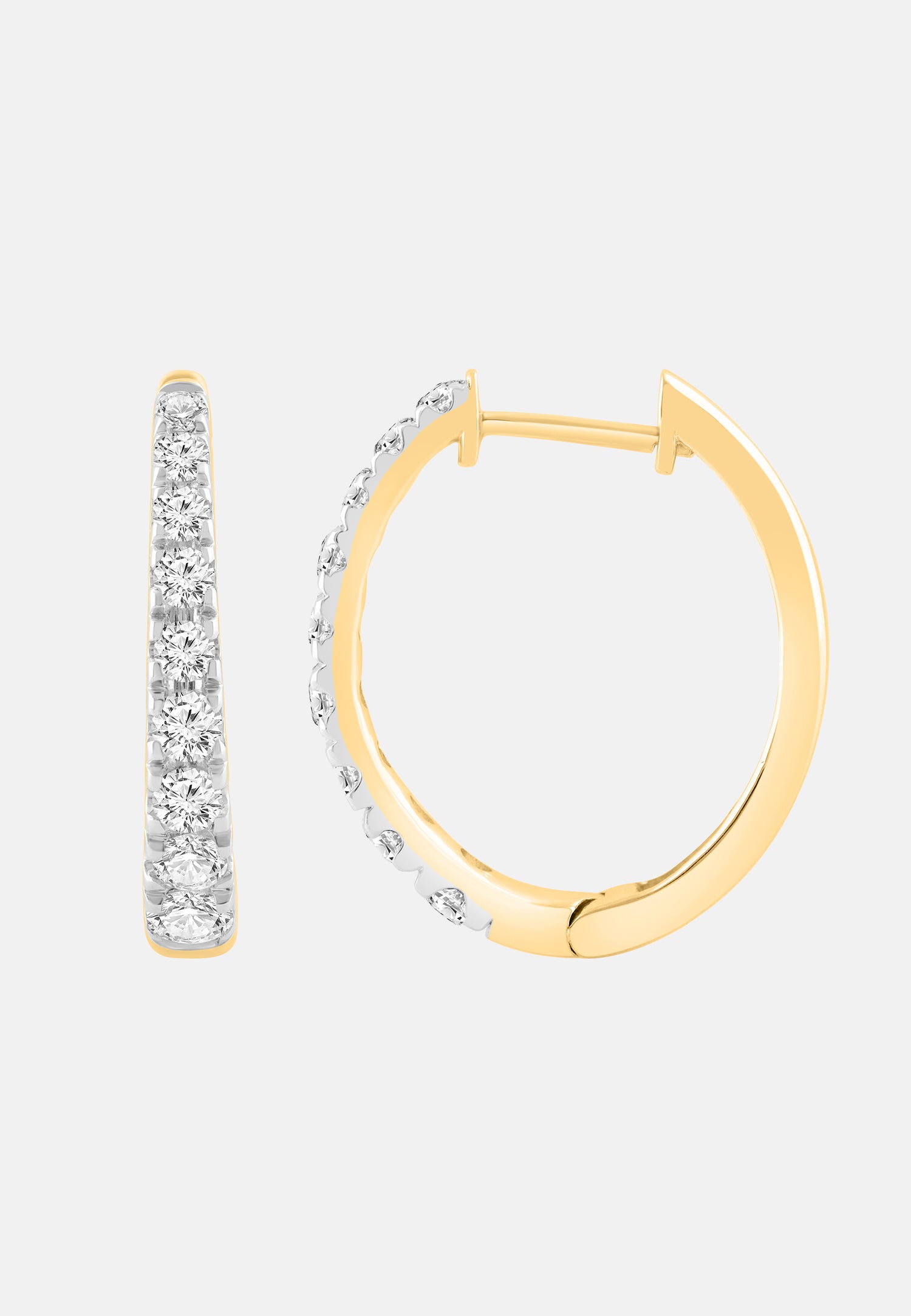 Ohrringe aus 375 Gelbgold mit Lab Grown Diamant