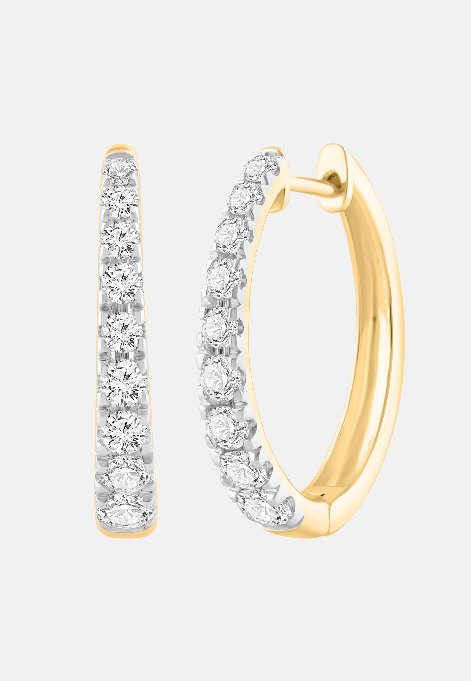 Ohrringe aus 375 Gelbgold mit Lab Grown Diamant