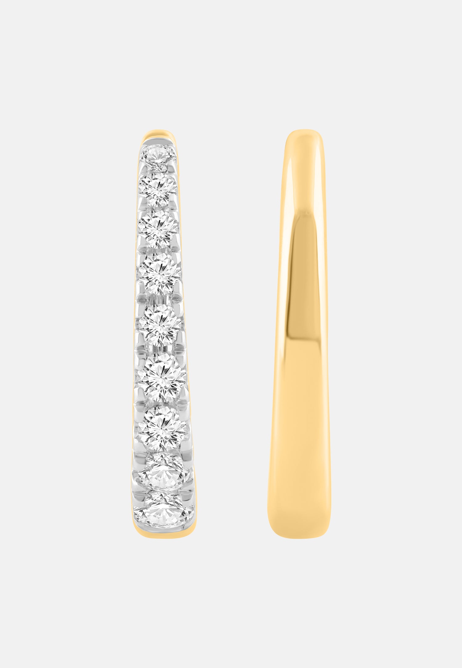 Ohrringe aus 375 Gelbgold mit Lab Grown Diamant