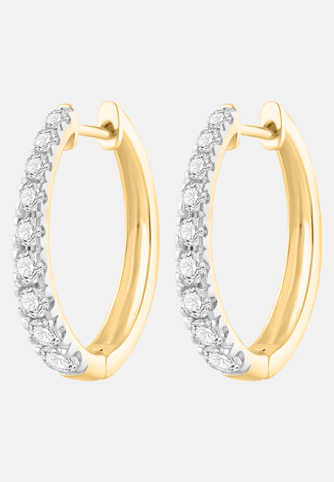 Ohrringe aus 375 Gelbgold mit Lab Grown Diamant