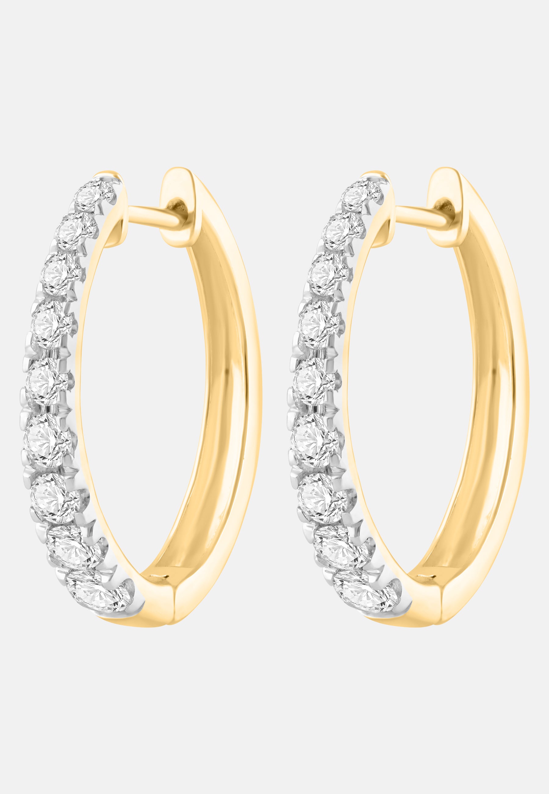 Ohrringe aus 375 Gelbgold mit Lab Grown Diamant