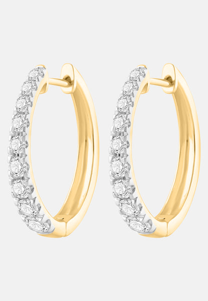 Ohrringe aus 375 Gelbgold mit Lab Grown Diamant
