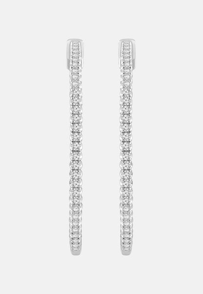 Ohrringe aus 375 Weißgold mit Lab Grown Diamant