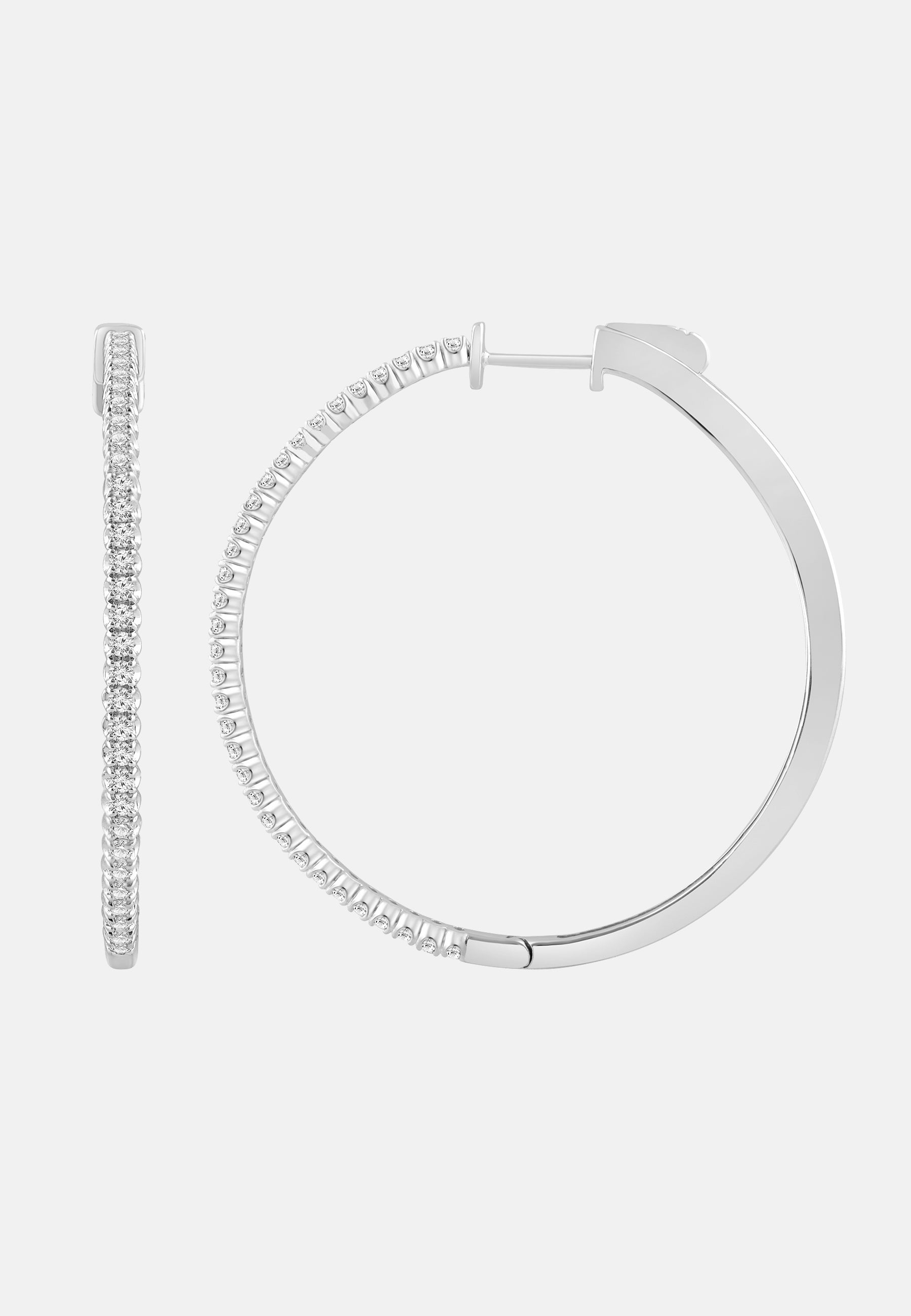 Ohrringe aus 375 Weißgold mit Lab Grown Diamant