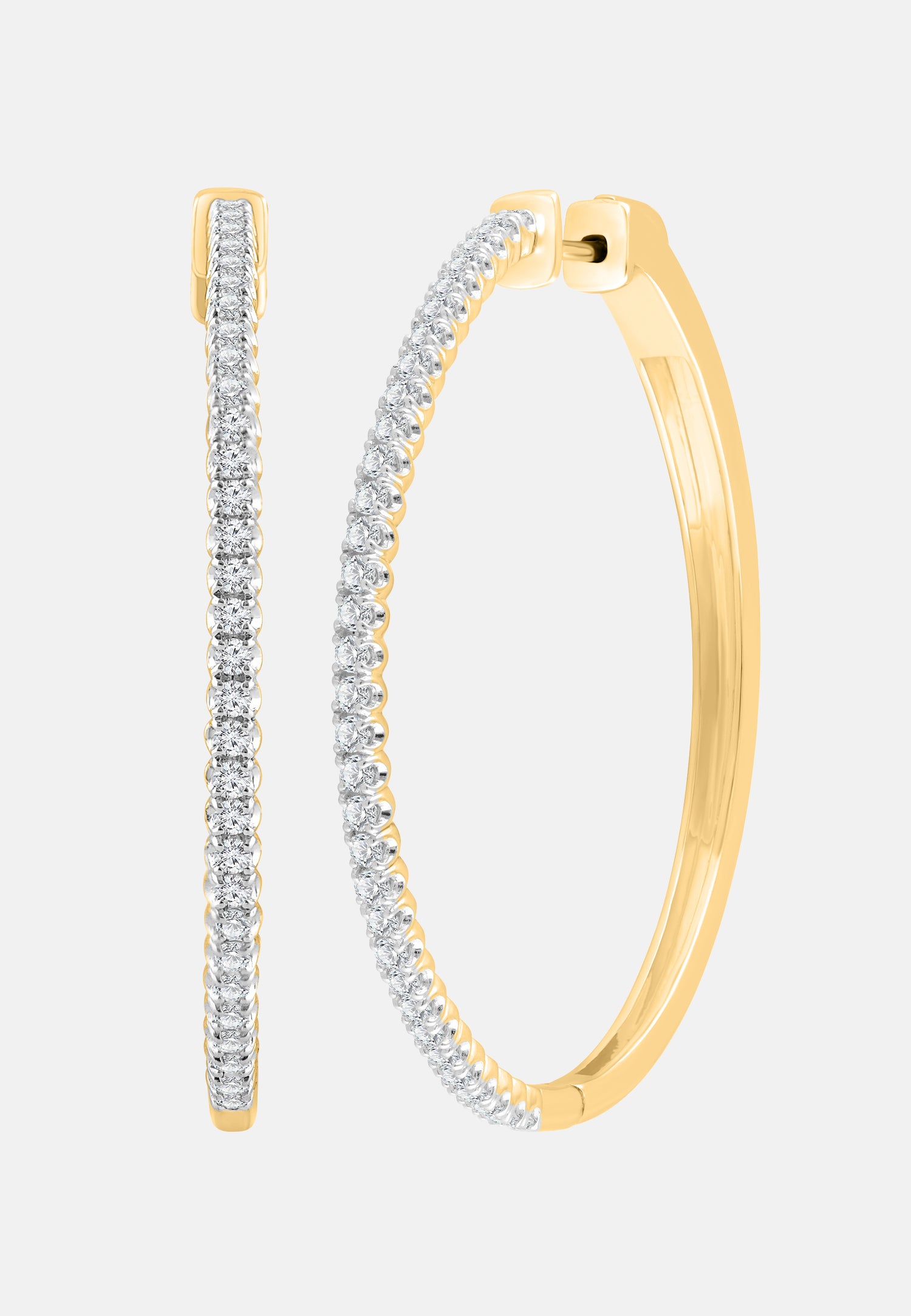 Ohrringe aus 375 Gelbgold mit Lab Grown Diamant