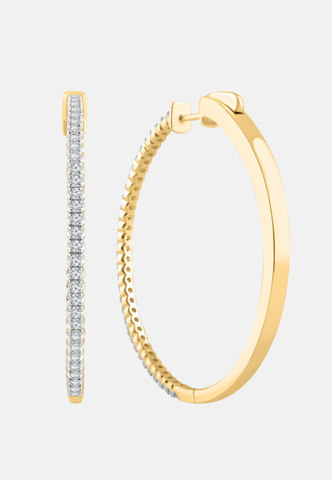 Ohrringe aus 375 Gelbgold mit Lab Grown Diamant