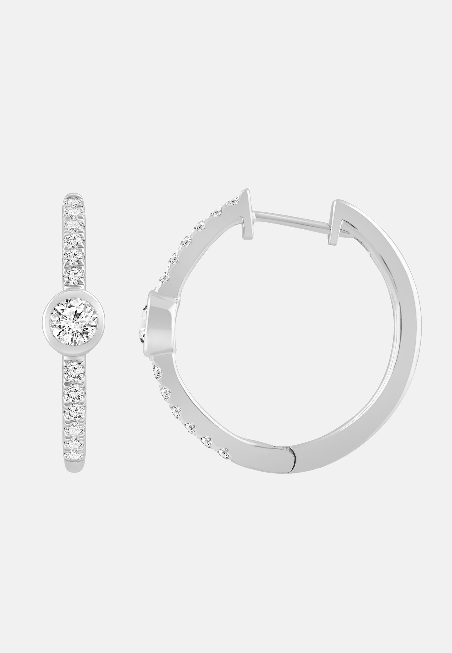 Ohrringe aus 375 Weißgold mit Lab Grown Diamant