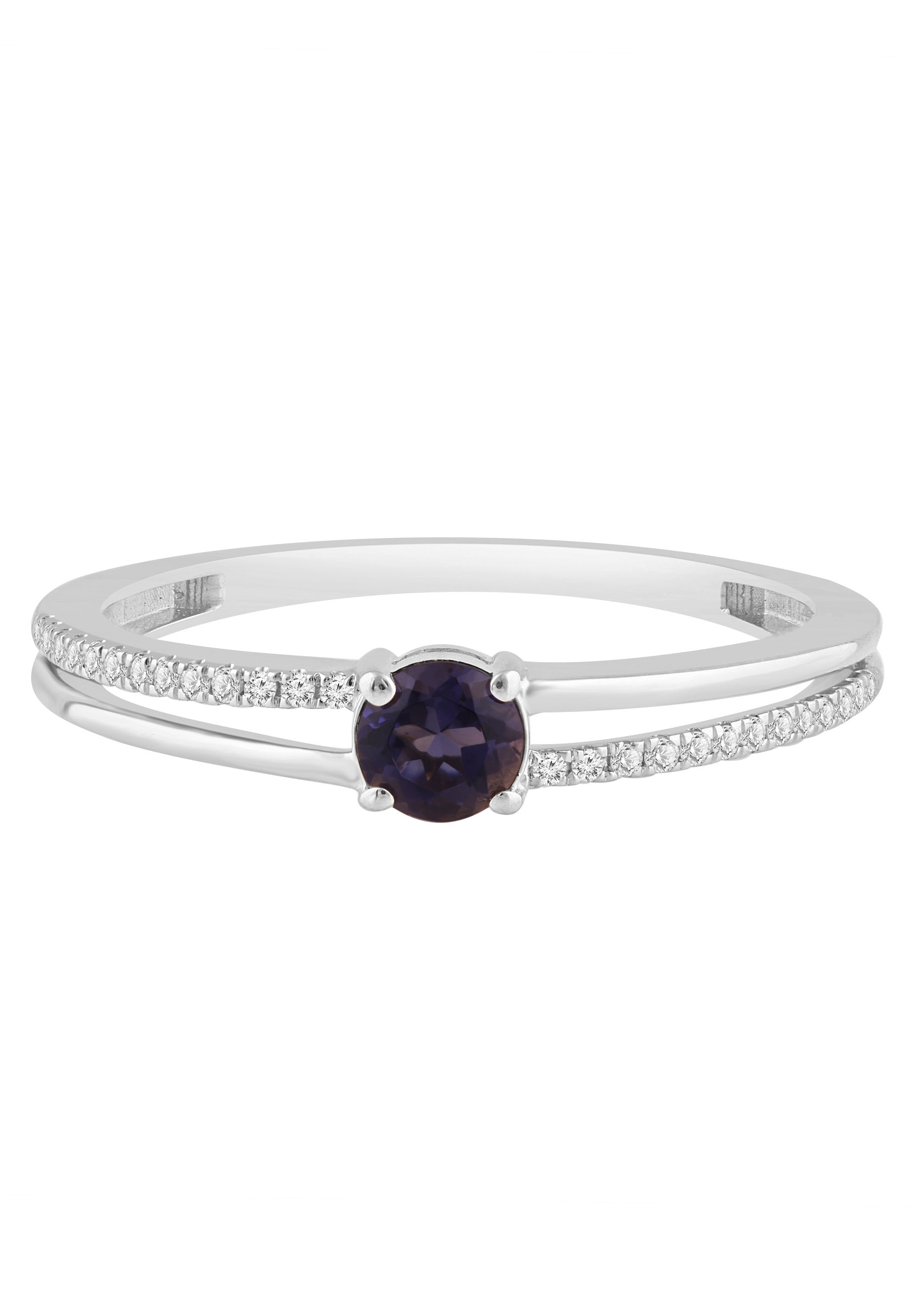 Ring aus 375 Weißgold mit Diamant