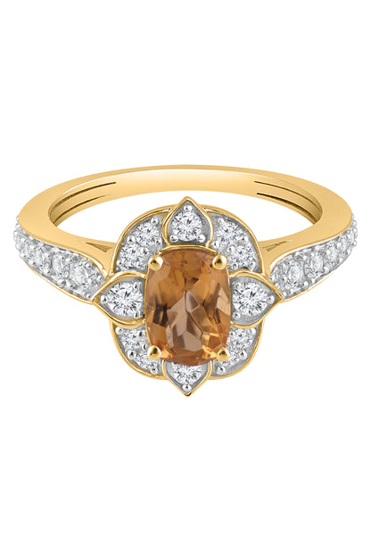 Ring aus 375 Weißgold mit Diamant
