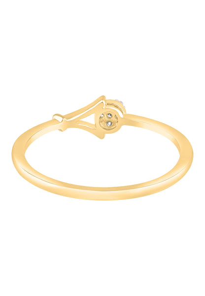 Ring aus 375 Gelbgold mit Diamant