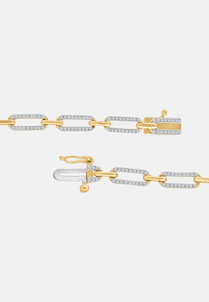 Armband aus 375 Gelbgold mit Diamant