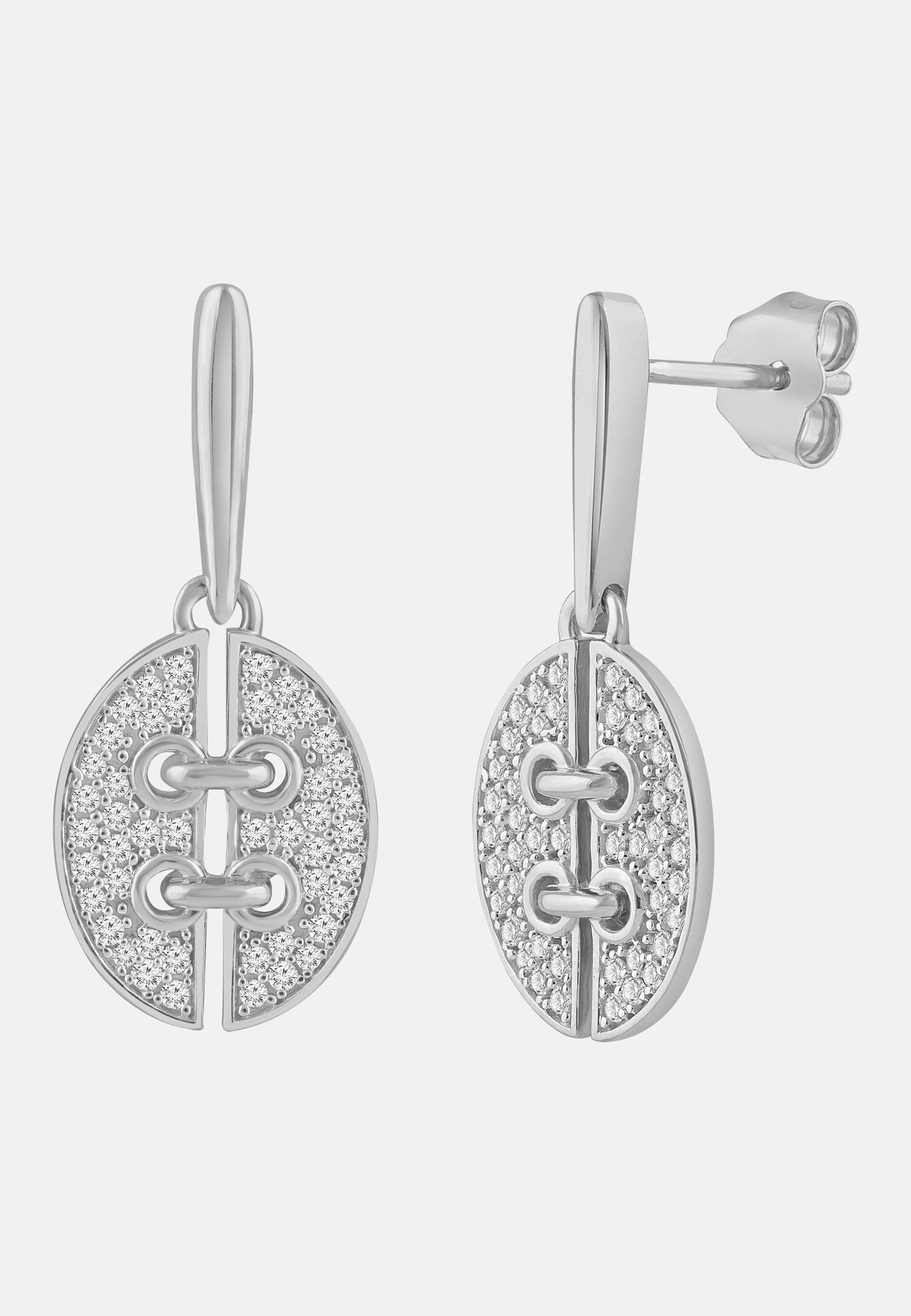 Ohrringe aus 585 Weißgold mit Diamant