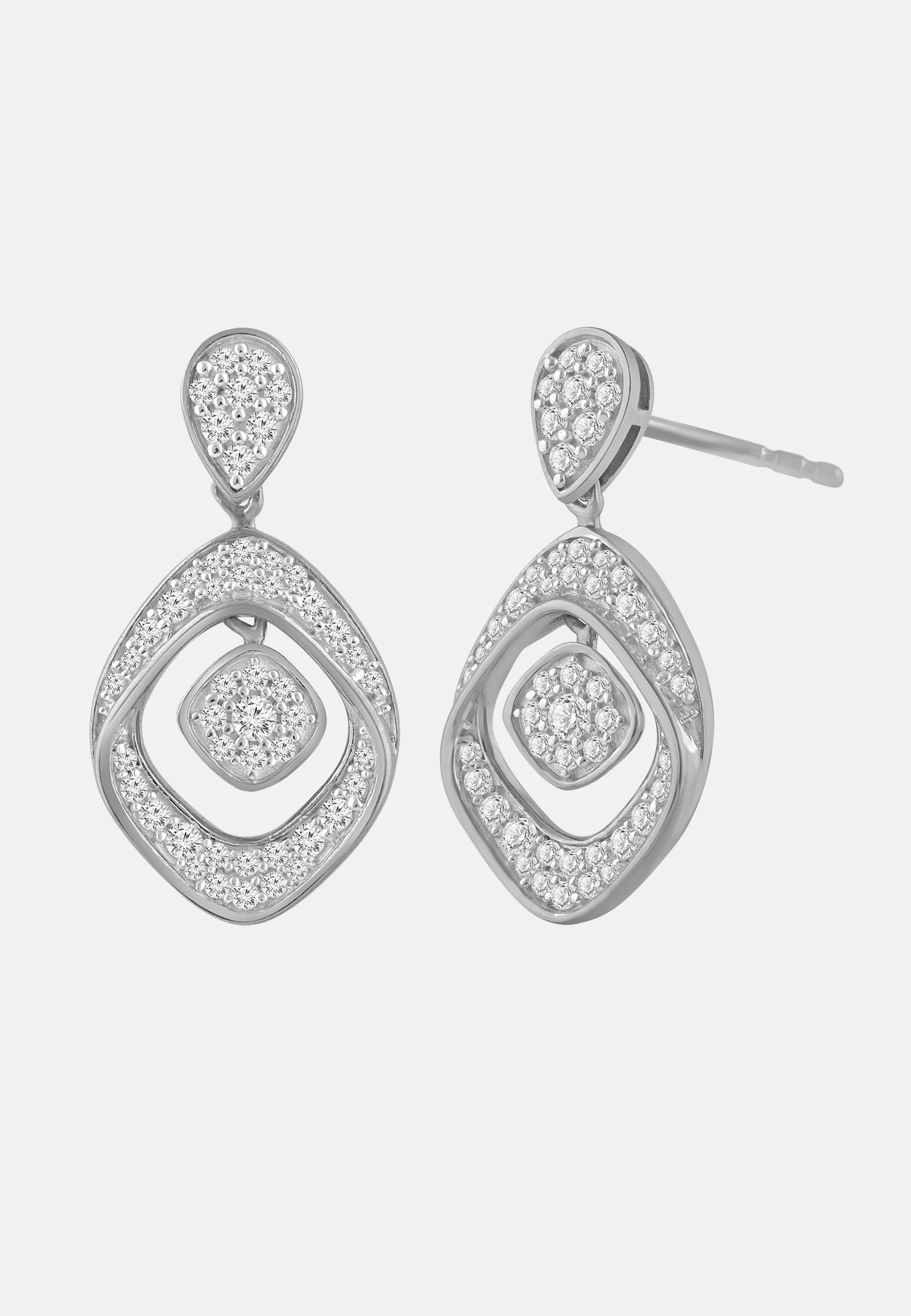 Ohrringe aus 585 Weißgold mit Diamant