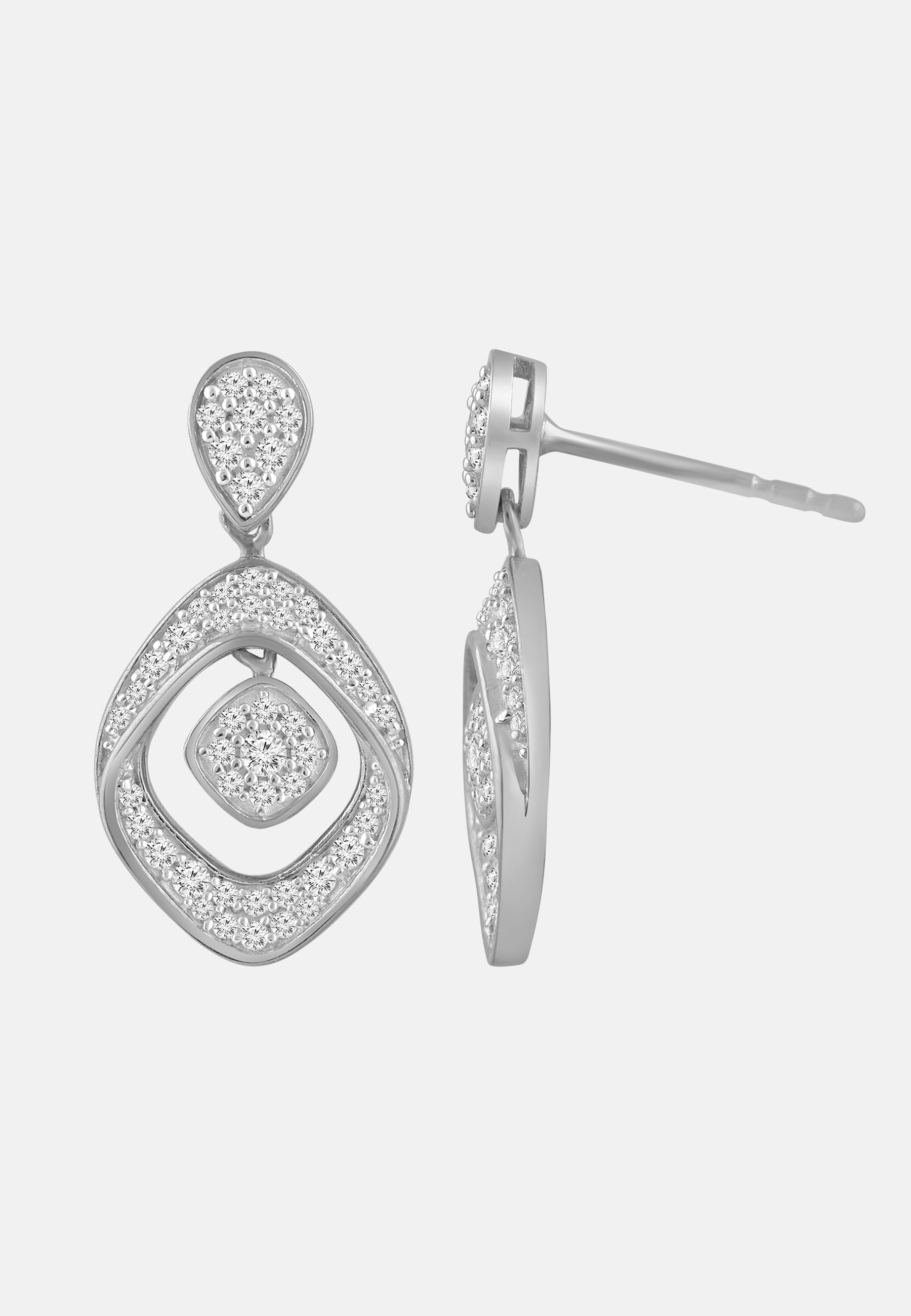Ohrringe aus 585 Weißgold mit Diamant