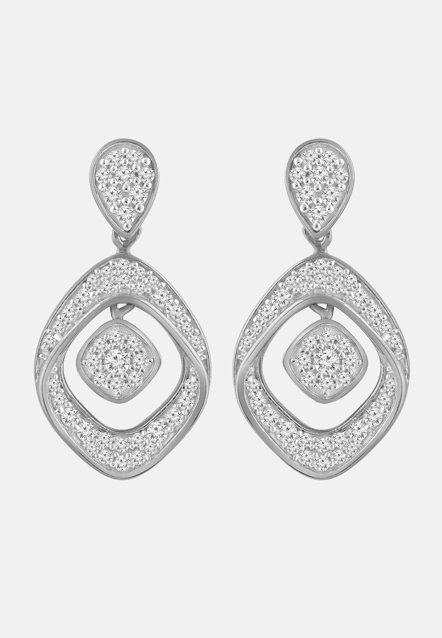Ohrringe aus 585 Weißgold mit Diamant