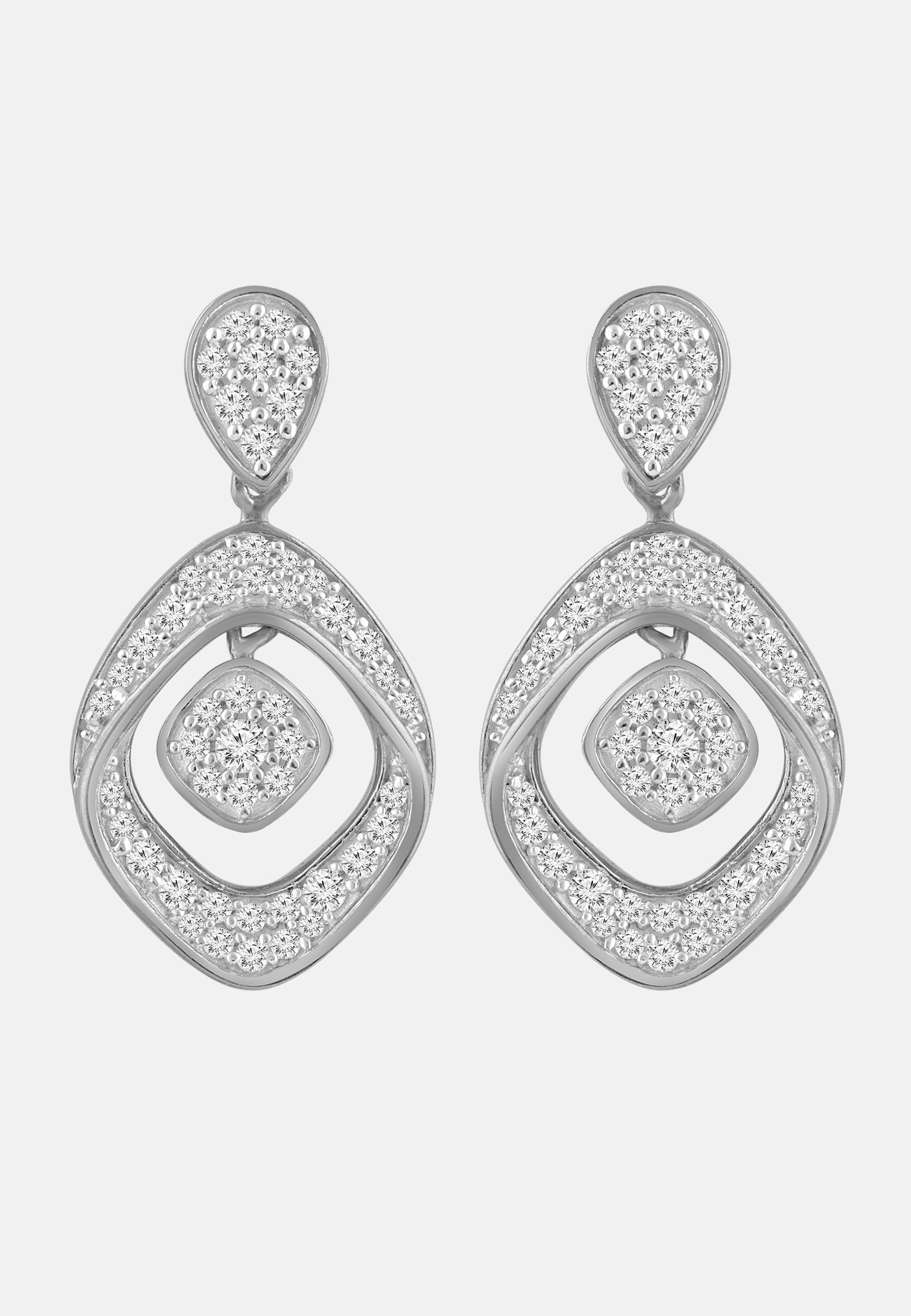 Ohrringe aus 585 Weißgold mit Diamant