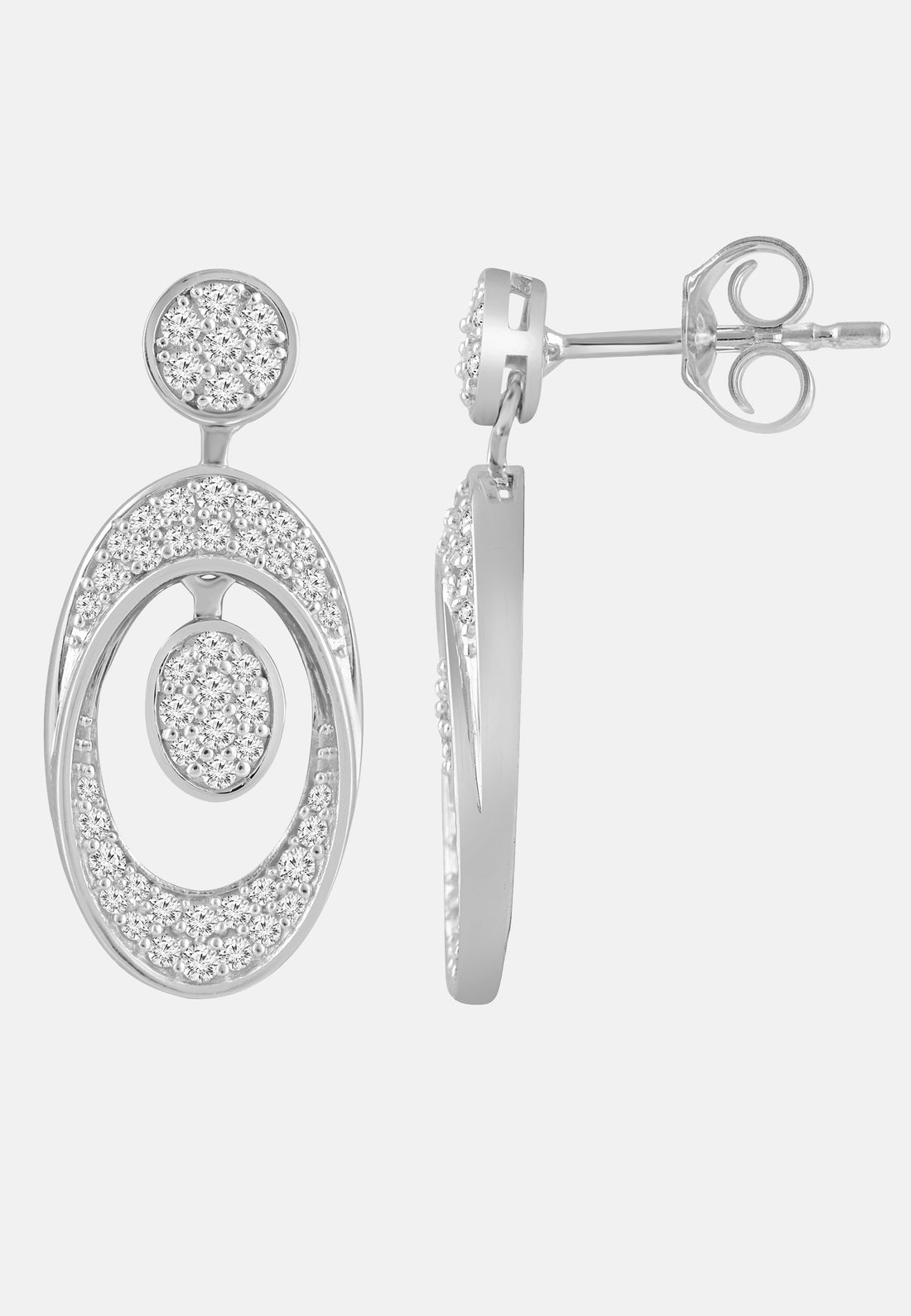 Ohrringe aus 585 Weißgold mit Diamant