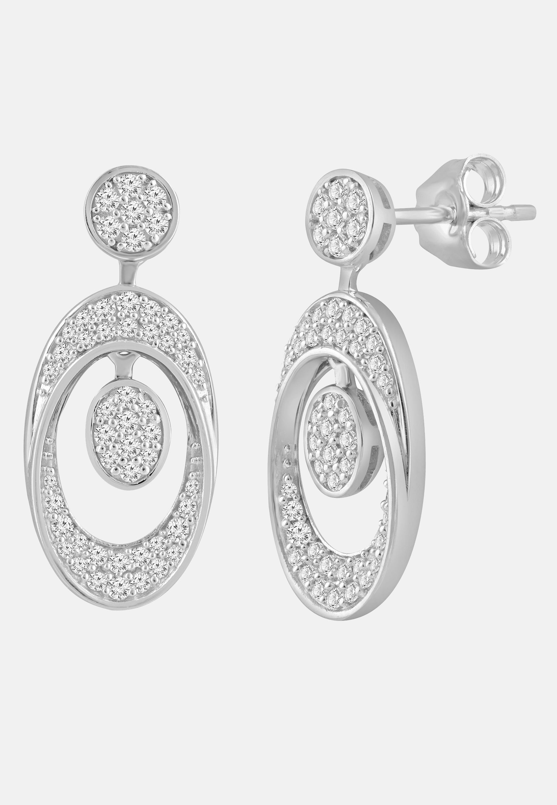 Ohrringe aus 585 Weißgold mit Diamant