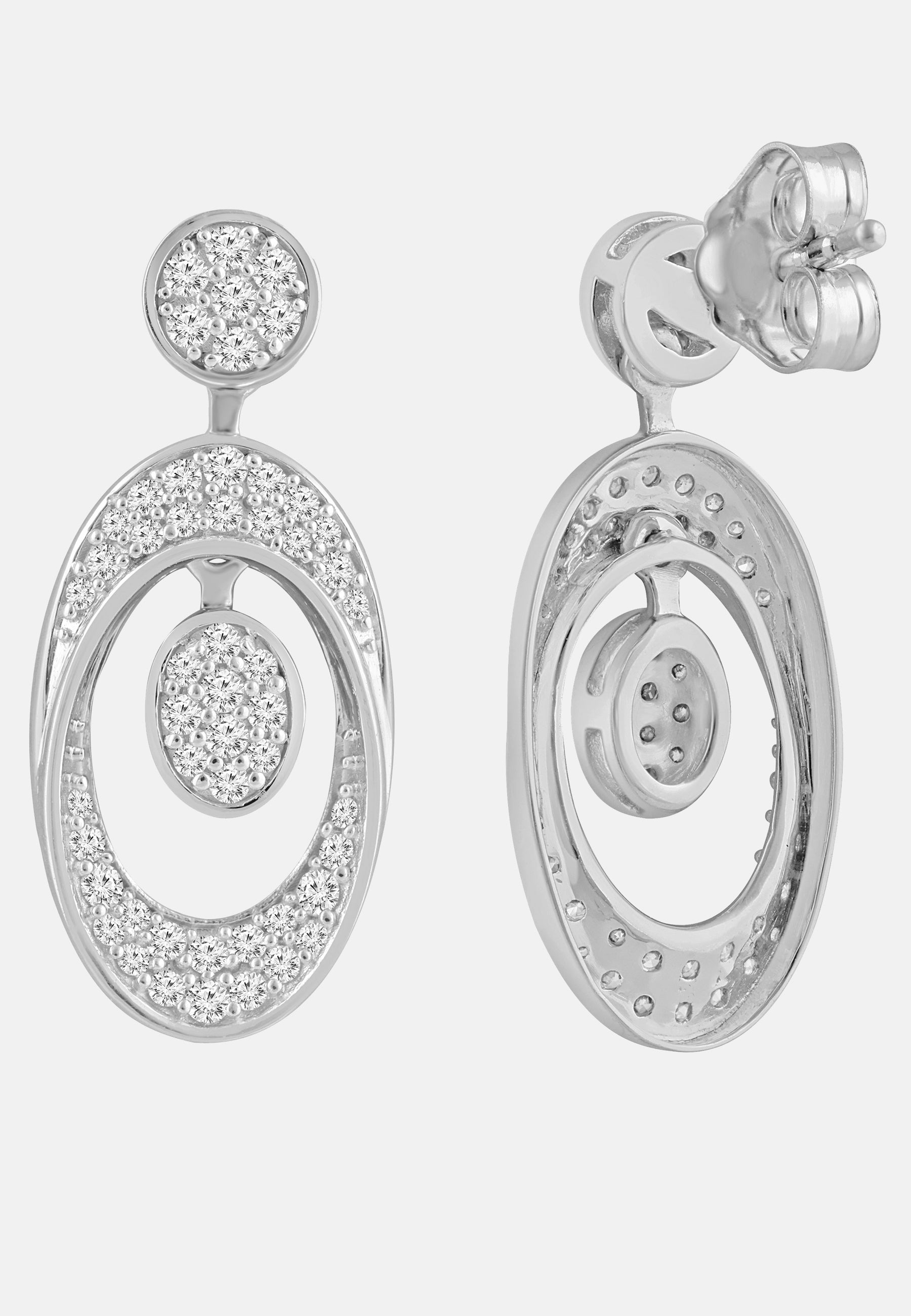 Ohrringe aus 585 Weißgold mit Diamant