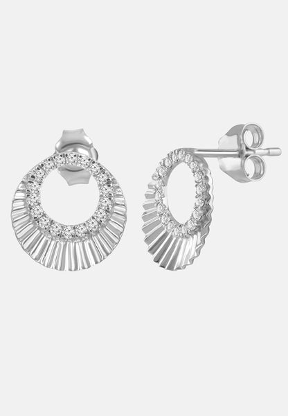 Ohrringe aus 375 Weißgold mit Diamant