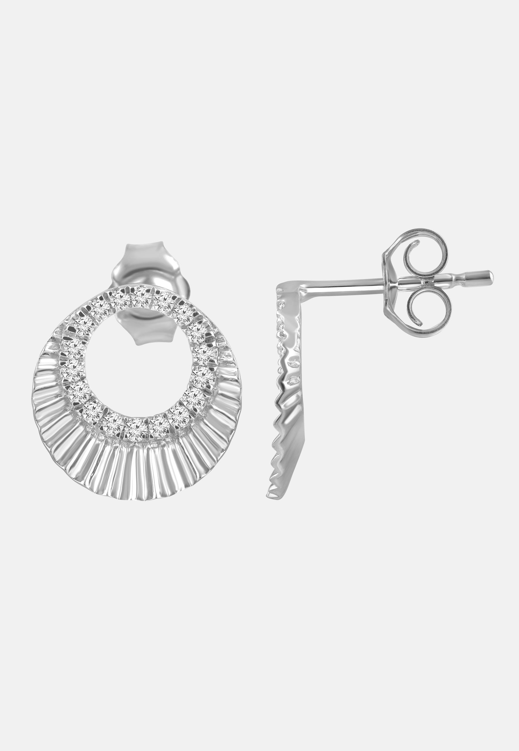 Ohrringe aus 375 Weißgold mit Diamant