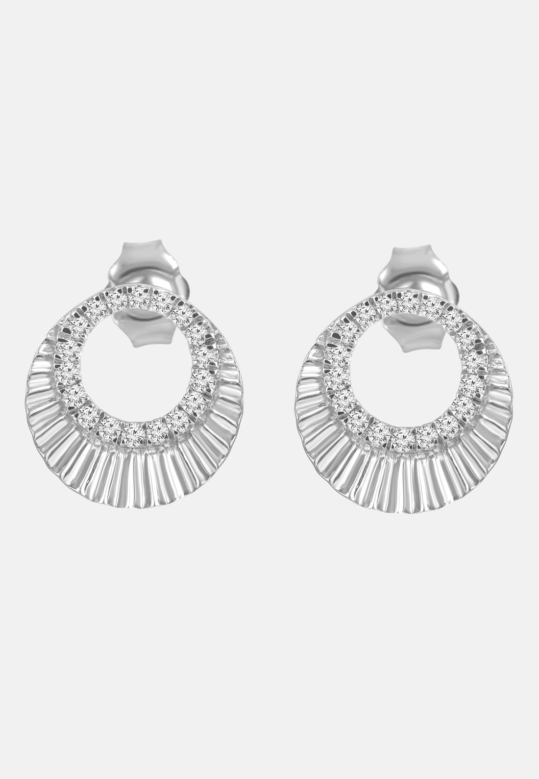 Ohrringe aus 375 Weißgold mit Diamant