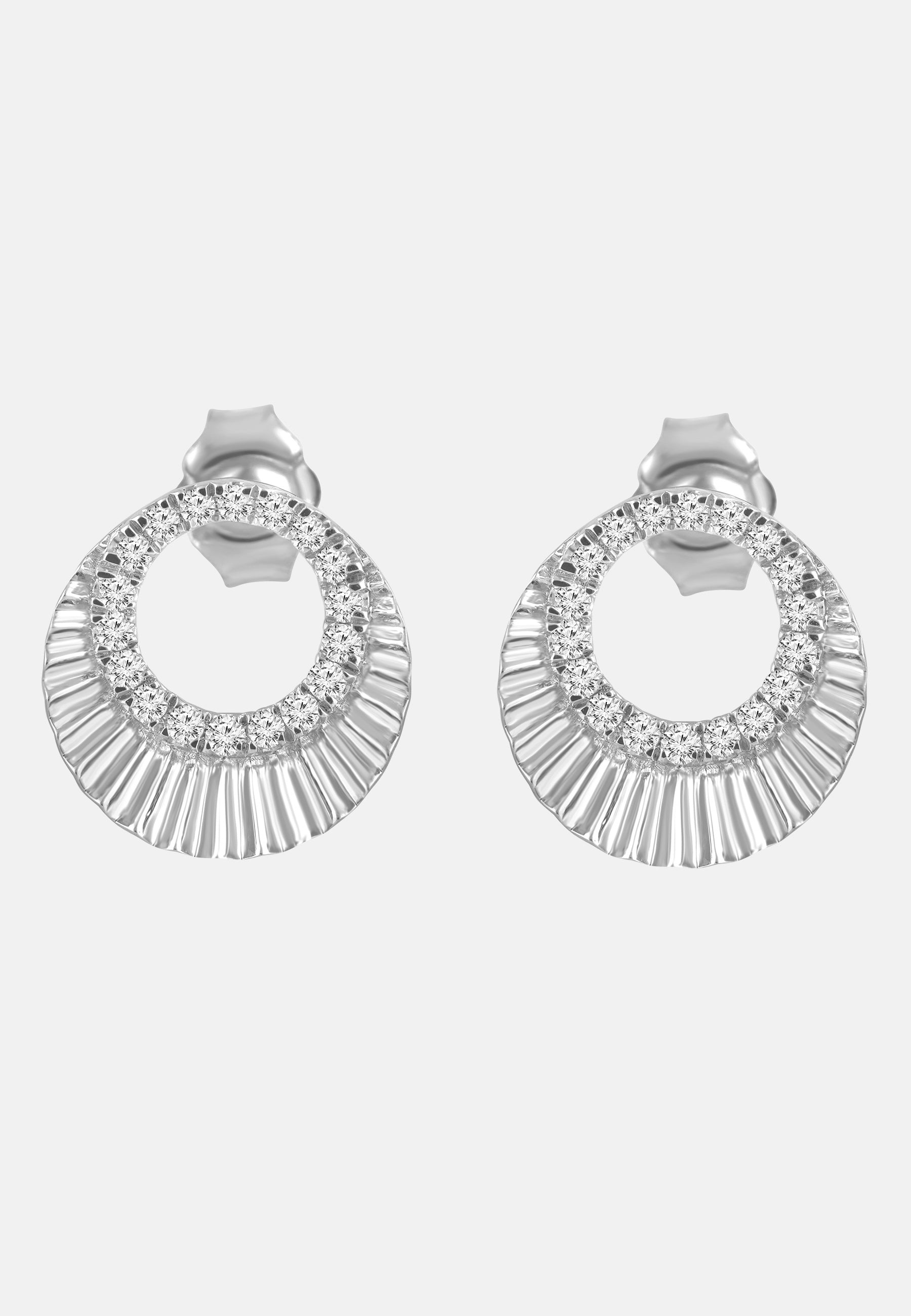 Ohrringe aus 375 Weißgold mit Diamant