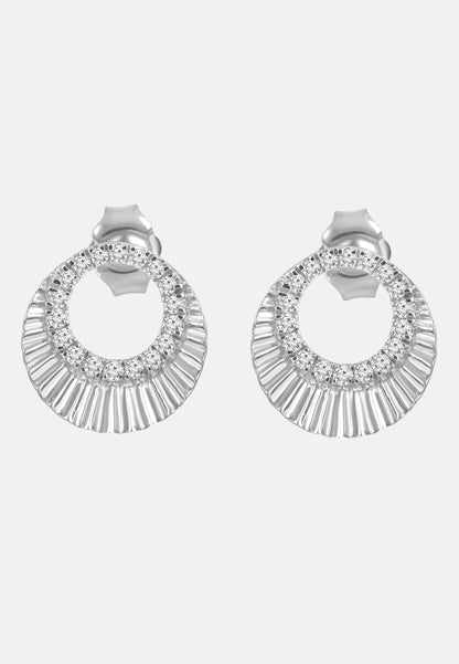 Ohrringe aus 375 Weißgold mit Diamant